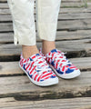 Red Stripe Blue Star Canvas Sneakers: Versatile and Comfortable All Year Round