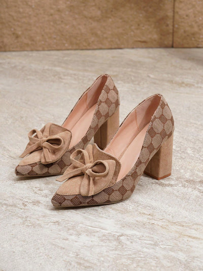 Elegant Suede Butterfly Knot Pumps: Versatile Style for Busy Women