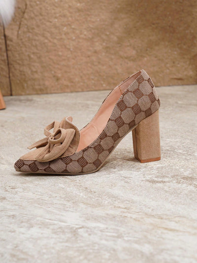 Elegant Suede Butterfly Knot Pumps: Versatile Style for Busy Women