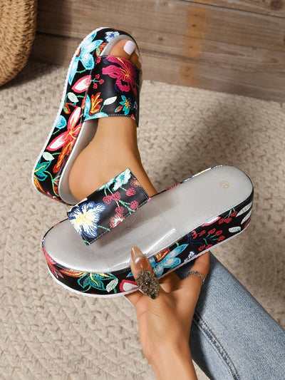 Clear Thick Bottom Platform Sandals: Trendy High Heel Fish Mouth Slippers