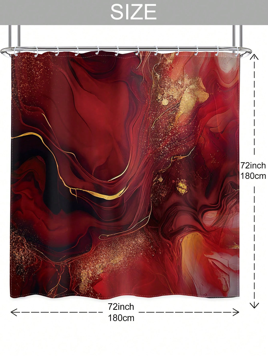 Upgrade your bathroom with our stunning Abstract Burgundy Marble <a href="https://canaryhouze.com/collections/shower-curtain" target="_blank" rel="noopener">Shower Curtain</a> Set. This elegant decor piece features a beautiful burgundy marble design, accented with luxurious antique gold details. Elevate your daily routine with this sophisticated addition, perfect for any bathroom.
