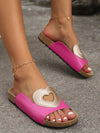 Heartfelt Style: Women's Color Block Half Slippers for Casual Wear