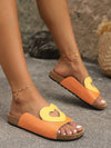 Heartfelt Style: Women's Color Block Half Slippers for Casual Wear