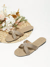 Summer Chic: Women's Embroidered Hollow Out Flat Sandals for Beach Vacations