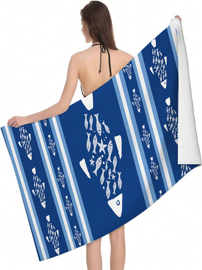 Jellyfish Printed Beach Towel: Lightweight and Versatile for All Your Activities