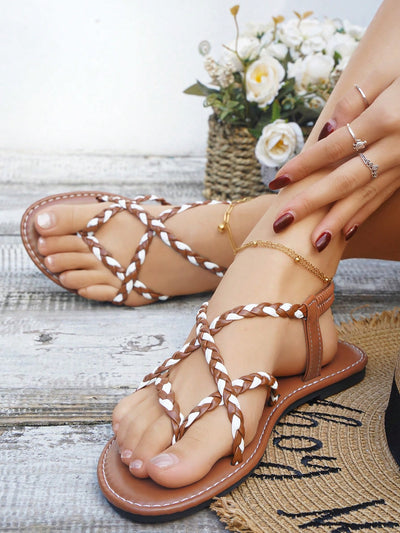 Chic and Comfortable Summer Flat Sandals with Ankle Strap in Various Colors