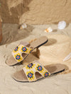 Summer Chic: Women's Embroidered Hollow Out Flat Sandals for Beach Vacations