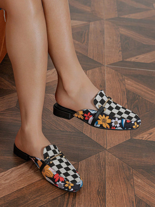 Belted Beauty: Fashionable Canvas Mules for Women