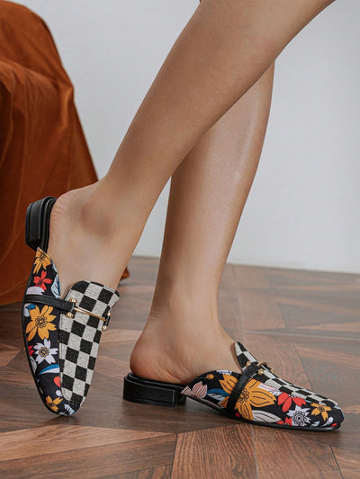 Belted Beauty: Fashionable Canvas Mules for Women