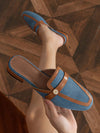 Belted Beauty: Fashionable Canvas Mules for Women