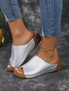 Stylish Summer Platform Wedge Sandals: Elevate Your Style with Black & White Slip-Ons