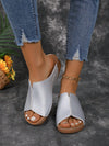 Stylish Summer Platform Wedge Sandals: Elevate Your Style with Black & White Slip-Ons