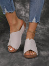 Stylish Summer Platform Wedge Sandals: Elevate Your Style with Black & White Slip-Ons