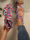 Celebrate Independence Day in style with our British Flag-Inspired Open Toe <a href="https://canaryhouze.com/collections/women-canvas-shoes" target="_blank" rel="noopener">Sandals</a>. Made with the iconic British flag design, these sandals are perfect for showing off your patriotism. With a comfortable open toe design, you can enjoy the festivities all day long.