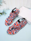 British Flag-Inspired Independence Day Open Toe Sandals