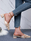 Luxe Lace Chunky Heel Slippers: The Ultimate Summer Style Statement