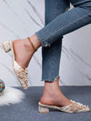 Luxe Lace Chunky Heel Slippers: The Ultimate Summer Style Statement