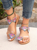 Update your summer shoe collection with these Retro Chic Colorful Embroidered Slide <a href=