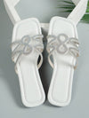 Sparkling Summer: Rhinestone Flat Sandals for Women