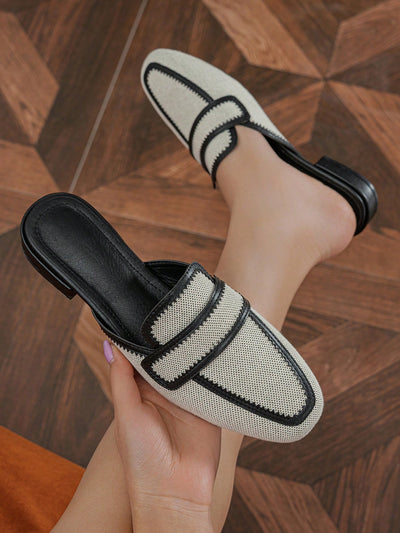 Belted Beauty: Fashionable Canvas Mules for Women