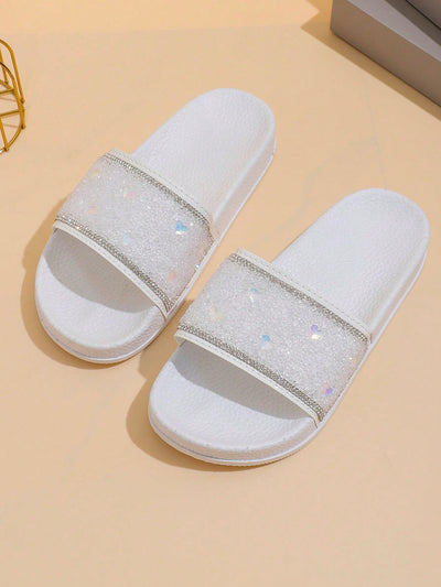 Sparkling Style: 2024 Spring/Summer Glittering Thick-Soled Sandals for Women