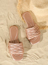 New Arrival: Trendy Folded Square Toe Flat Sandals for Women