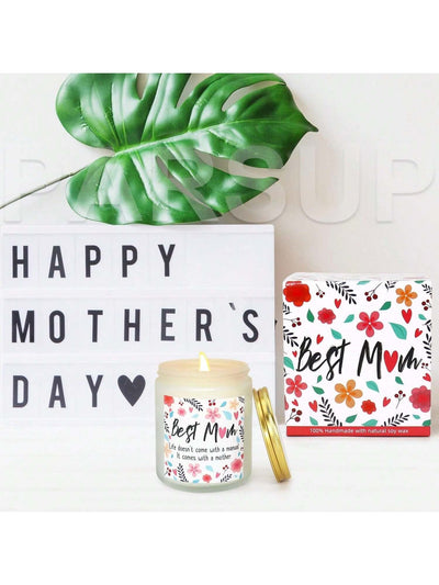 Best Mom Ever 7 OZ Soy Wax Candle - Ideal Birthday or Mother's Day Gift for Mom, Mother-in-law, or Step-Mom
