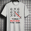 Summer Vibes: Men's Casual 'Think Outside the Box' Print Short Sleeve Crew Neck T-Shirt