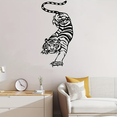 Roaring Elegance: Metal Art Tiger Wall Decoration - Perfect for Any Room and Occasion!