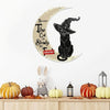 Metal Art Moon Cat Halloween Wall Decor: Modern, Playful Accent for Kids' Rooms, Kindergartens, and Halloween Parties