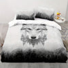 Wolf-themed Duvet Cover Set: A Howling Addition to Your Bedroom - Includes 1 Duvet Cover and 2 Pillowcases (No Core)