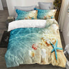 Beach Getaway: Duvet Cover Set with Vibrant Beach Scenes Print - Soft and Comfortable Bedding Set for a Relaxing Bedroom or Guest Room(1*Duvet Cover + 1/2*Pillowcases, Without Core)