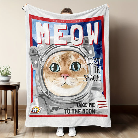 Stay warm and cozy with the Cat Astronaut Flannel Blanket! Made from soft and durable flannel fabric, this blanket is perfect for travel, sofa, bed, and office use. The perfect birthday and holiday gift for children, boys, girls, and adults, it will bring comfort and warmth wherever you go.