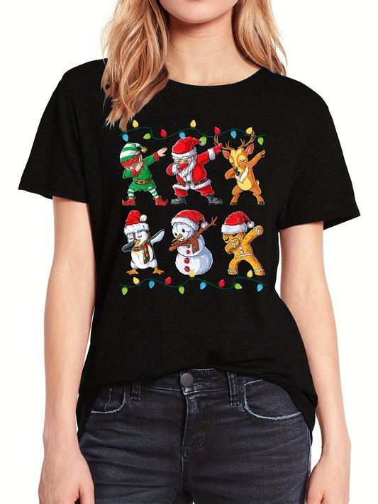 Add some festive flair to the spring and summer with our Christmas Santa Elf Pattern T-shirt. The colorful and cheerful pattern features classic Christmas icons and sure to brighten up any wardrobe. Perfect for any occasion.