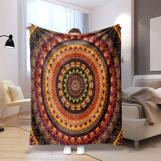 Add a touch of style and comfort to your home with the Boho Mandala Pattern Blanket. This multi-purpose blanket is made with a lightweight, breathable material, making it the perfect choice for all seasons. The intricate mandala pattern is sure to add a stylish touch to any room.