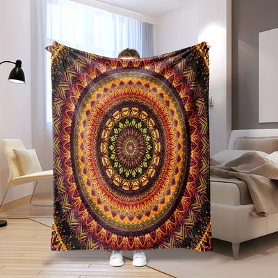 Add a touch of style and comfort to your home with the Boho Mandala Pattern Blanket. This multi-purpose blanket is made with a lightweight, breathable material, making it the perfect choice for all seasons. The intricate mandala pattern is sure to add a stylish touch to any room.