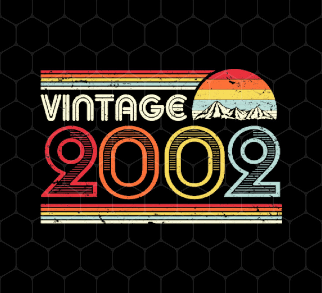 18th 2002 Birthday Gift, Product. Classic, Vintage 2002, Love 2002, Png Printable, Digital File