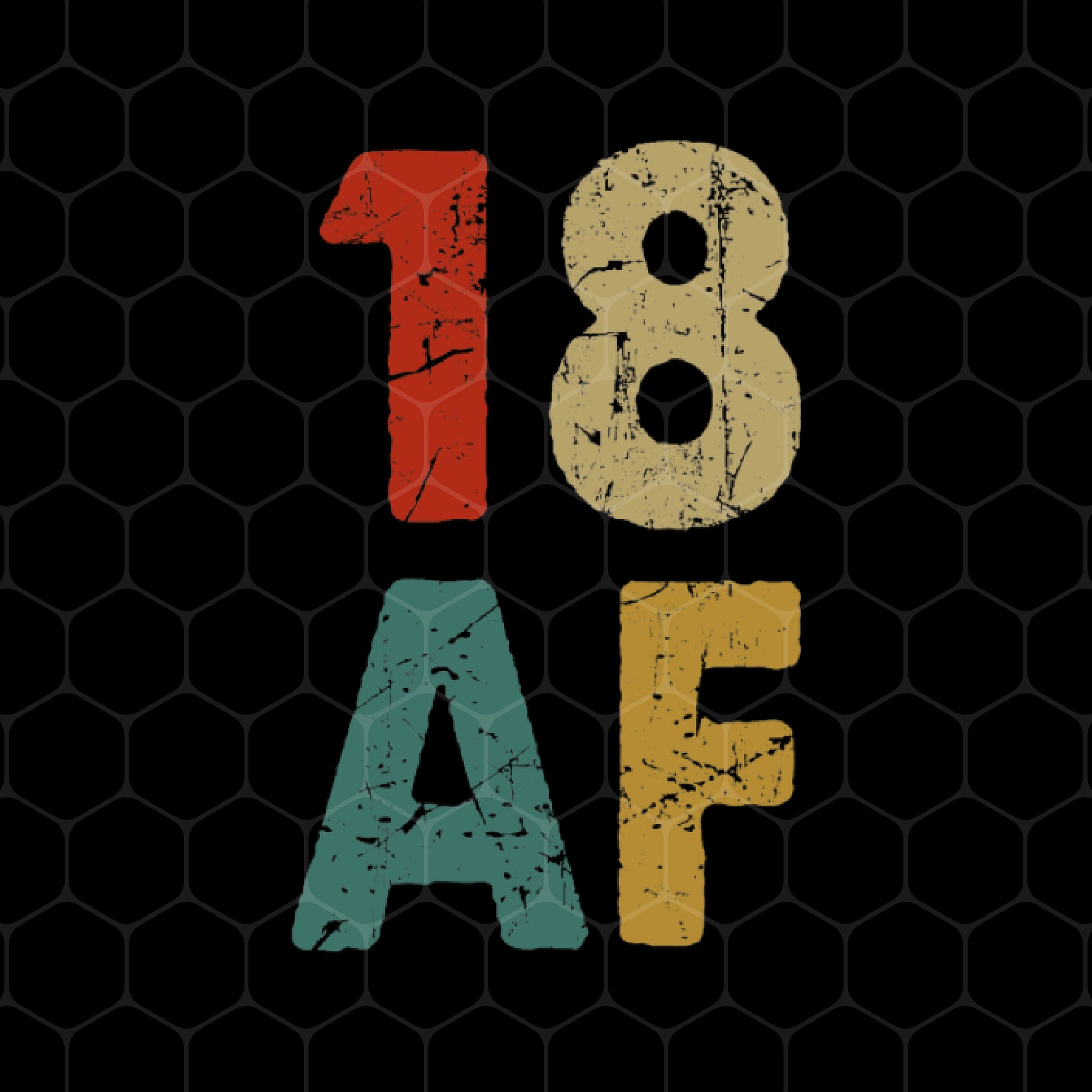 18th Birthday Gift Idea, Retro 18th Gift, Best Of 18th, 18 Vintage, Love 18, Png Printable, Digital File