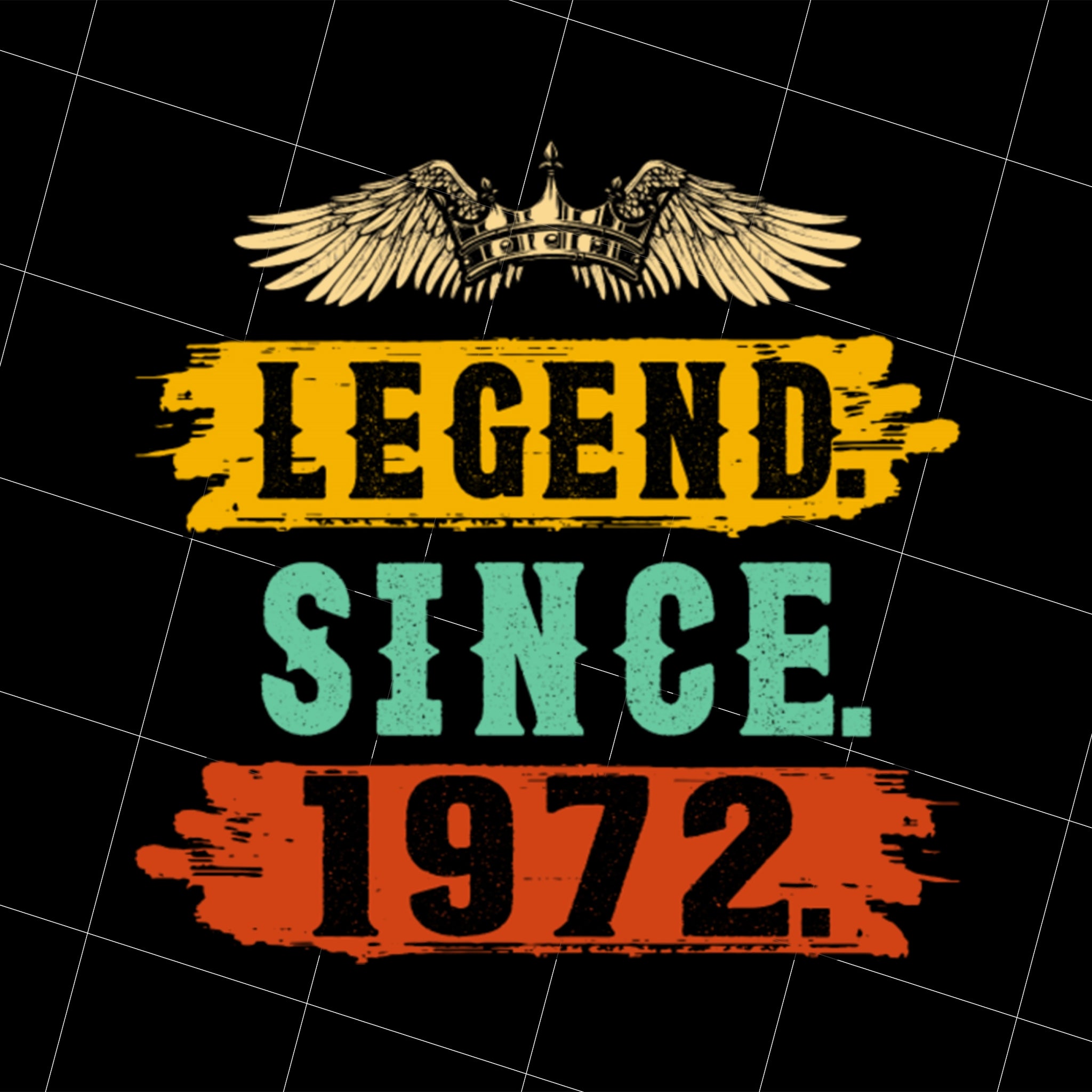 1972 Birthday Png, Retro Legend Since 1972 Png, Love 1972 Png, Png Printable, Digital File