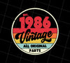 1986 Vintage Design Png, Retro 1986 Bitthday Png, Love 1986 Png, Png Printable, Digital File