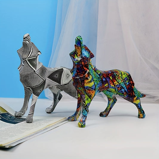 Add some charm to your home decor or wedding with our Geometric Wolf Ornaments. These colorful animal figurines are sure to bring a unique touch to any space. Made with high-quality materials, these ornaments are both eye-catching and durable. Perfect for those who love kawaii style and nature-inspired decor.