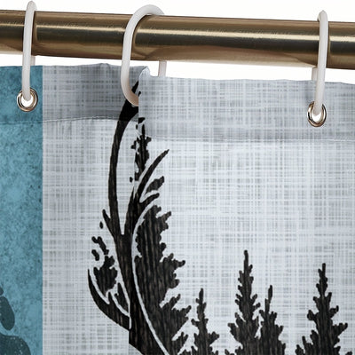 Wild Country Bear and Deer Shower Curtain: Enhance Your Bathroom Decor with Style and Functionality