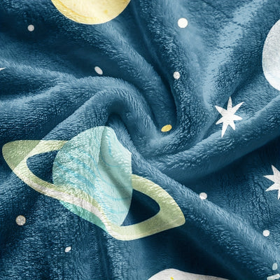 Cartoon Planet Safari: Soft & Cozy Flannel Blanket for Kids and Adults – Perfect for Travel, Sofa, Bed, and Office Décor - All-Season Gift for Birthdays and Holidays