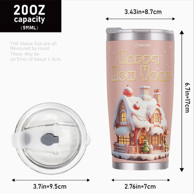 20oz Christmas Snow Insulation Cup: Double Stainless Steel Car Cup with Straw and Lid - Perfect Outdoor Travel Water Cup, Coffee, Beer - Ideal Gifts for Men and Women