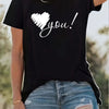 Love You Print: Stylish and Comfortable Crew Neck T-Shirt for Women