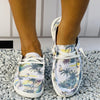 Stylish and Comfortable Coconut Tree Pattern Boat Shoes for Women: Perfect Footwear for Casual Walking