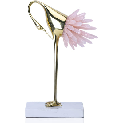Exquisite Modern Golden Copper Crane: A Striking Addition to Any Home Décor