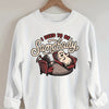 Playfully Spooky: Women's Plus Size Halloween Sweatshirt with Ghostly Slogan Print