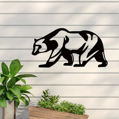 Enhance the aesthetic of your office or home with this Wildlife Spirit Metal Bear Wall Art. Crafted with precision, this art piece adds a touch of nature and sophistication to any room. Made with durable metal, it is the perfect combination of beauty and quality.