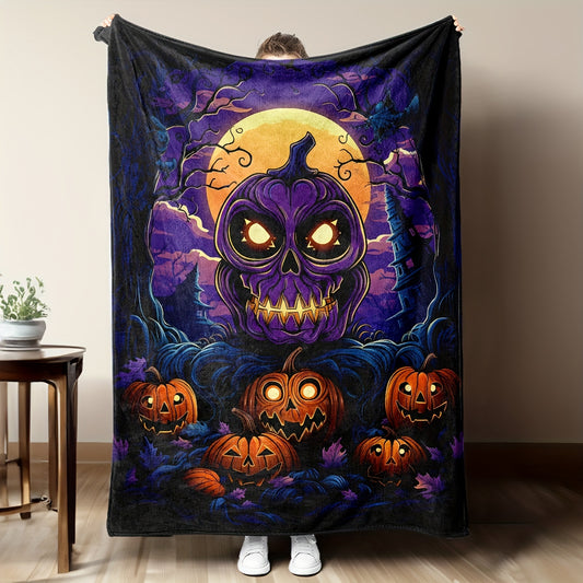 Our Spook-tacular Pumpkin Print Flannel Blanket offers the perfect addition for Halloween decor that doubles as a cozy all-season companion. Crafted with ultra-soft and plush flannel fabric, this blanket provides a warm and comfortable cocoon for any space.